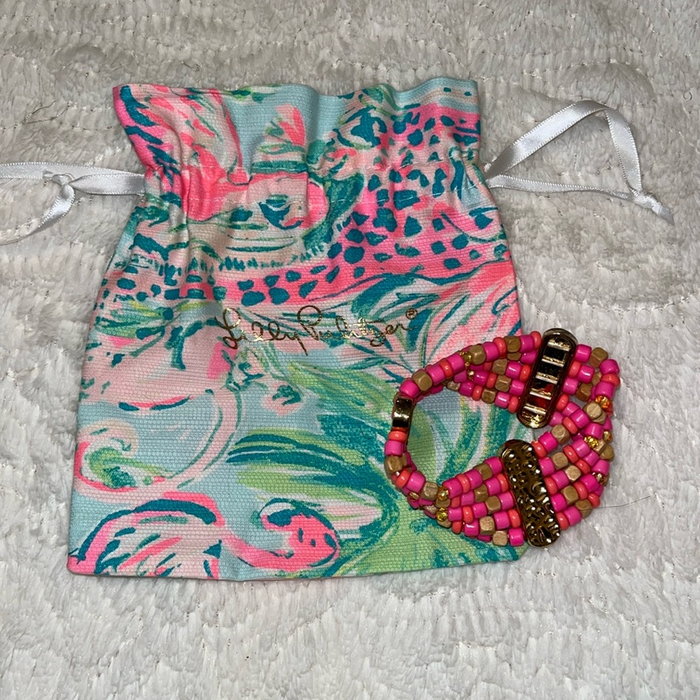 Closing Closet- 5 for $25 on select items. 
Lilly Pullitzer bracelet with bag.